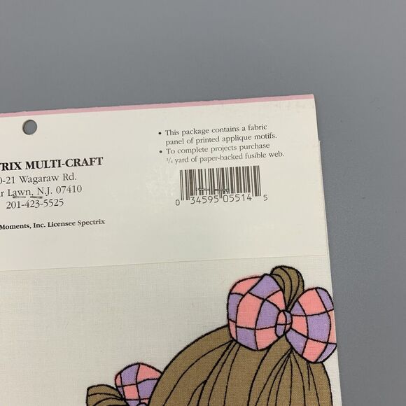 Vtg Precious Moments Sew Free Fabric Applique 514 Goose Girl Spectrix NOS Lamb - Picture 10 of 10